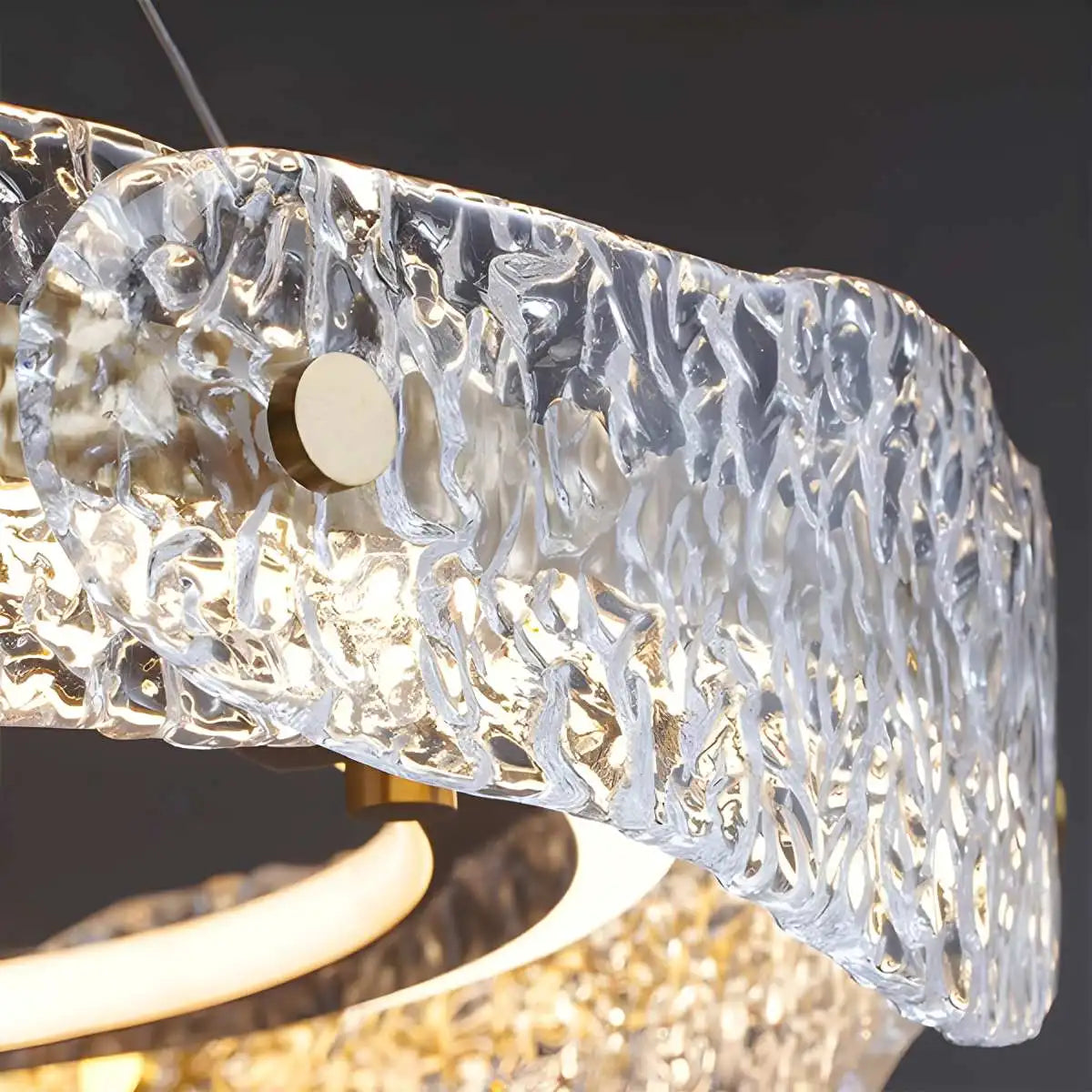 Feyran Water Pattern Glass Chandelier for Living Room
