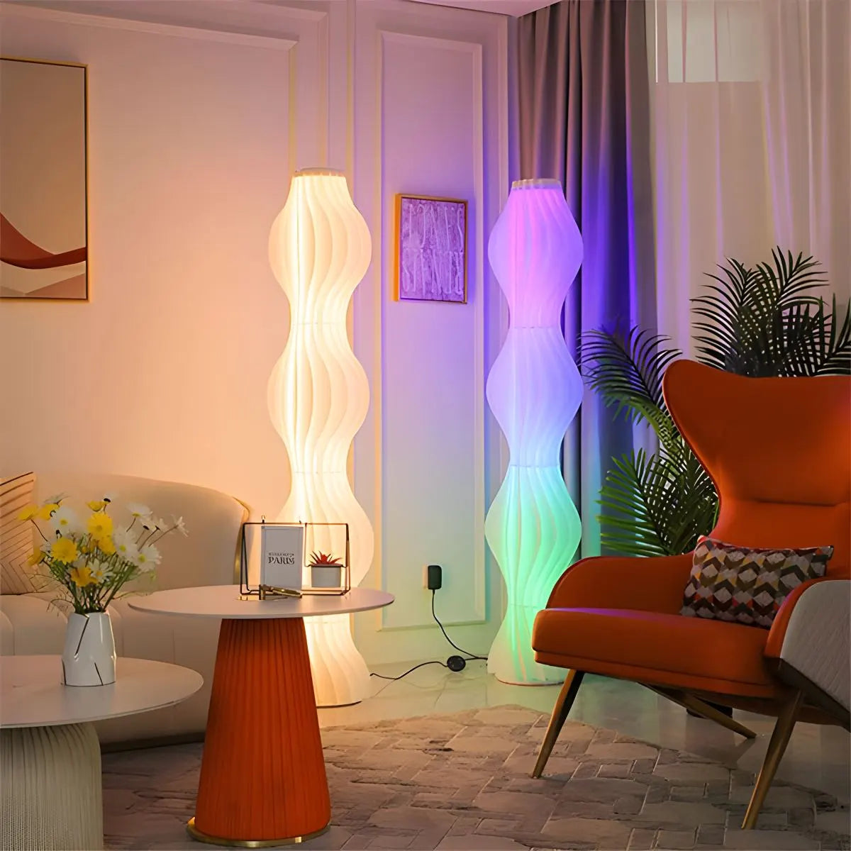 Feyran Wave Column Floor Lamp for Living Room Bedroom