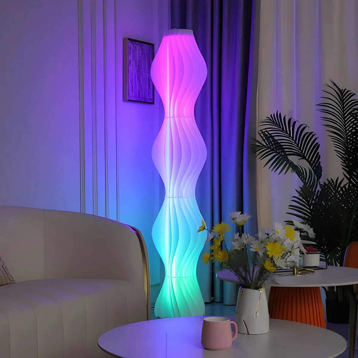Feyran Wave Column Floor Lamp for Living Room Bedroom