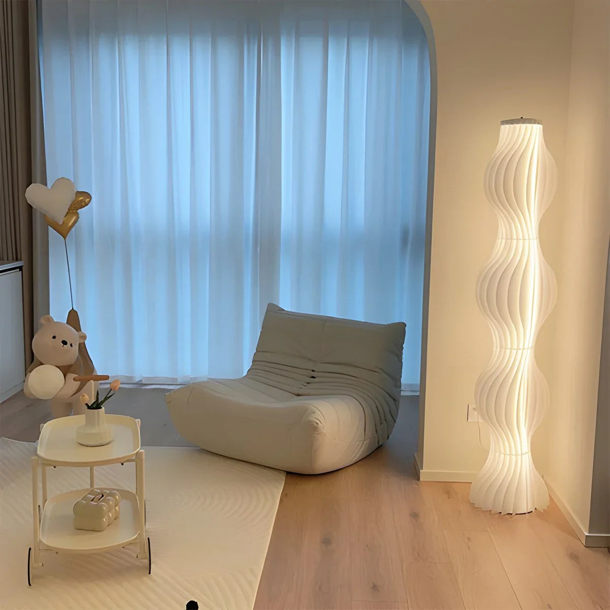 Feyran Wave Column Floor Lamp for Living Room Bedroom
