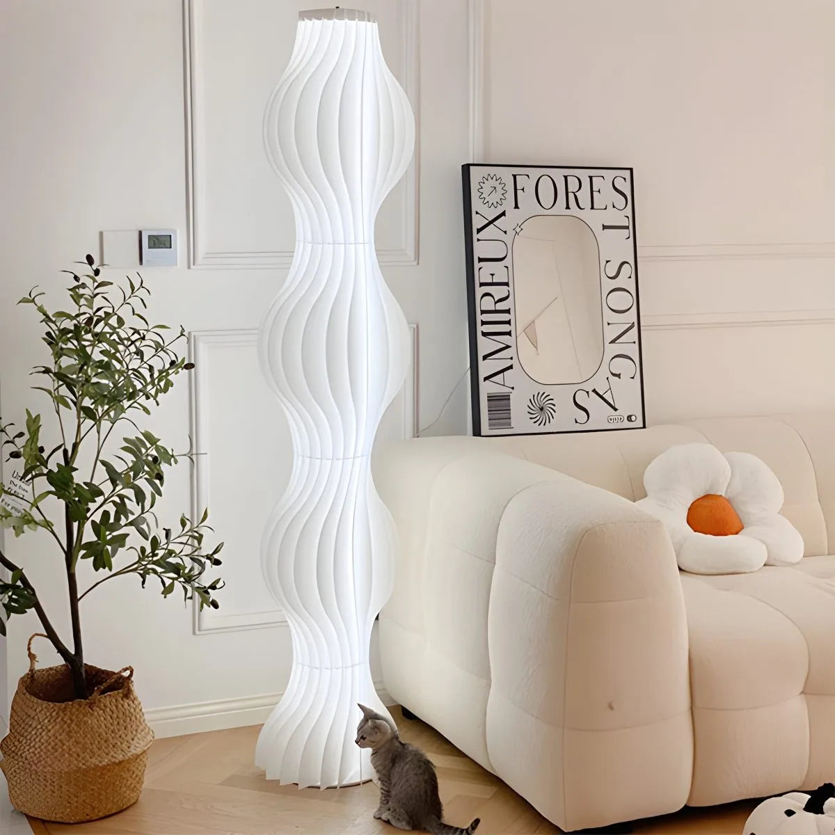 Feyran Wave Column Floor Lamp for Living Room Bedroom