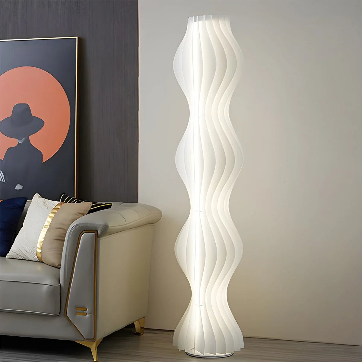 Feyran Wave Column Floor Lamp for Living Room Bedroom