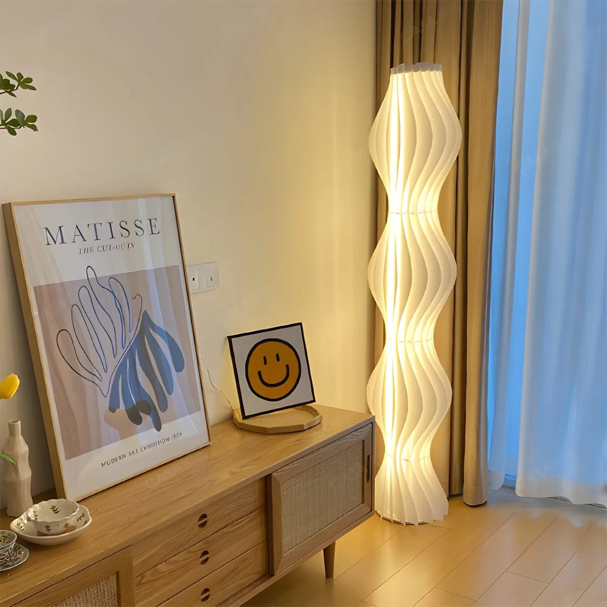 Feyran Wave Column Floor Lamp for Living Room Bedroom
