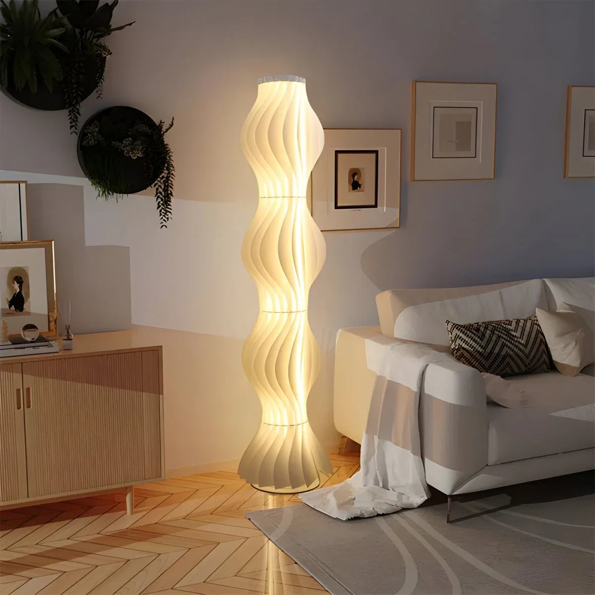 Feyran Wave Column Floor Lamp for Living Room Bedroom