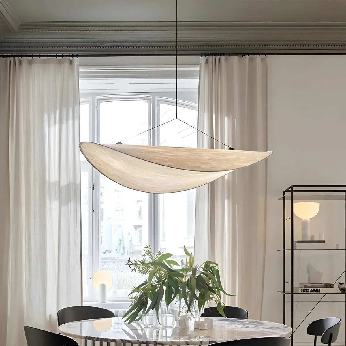 Feyran Zen Art Cloud Shape Silk Pendant Light for Living Room