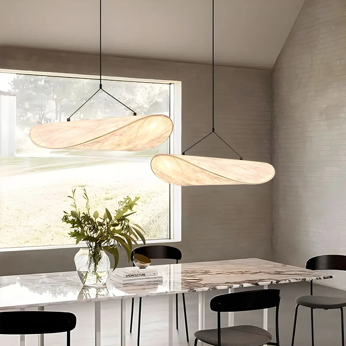 Feyran Zen Art Cloud Shape Silk Pendant Light for Living Room