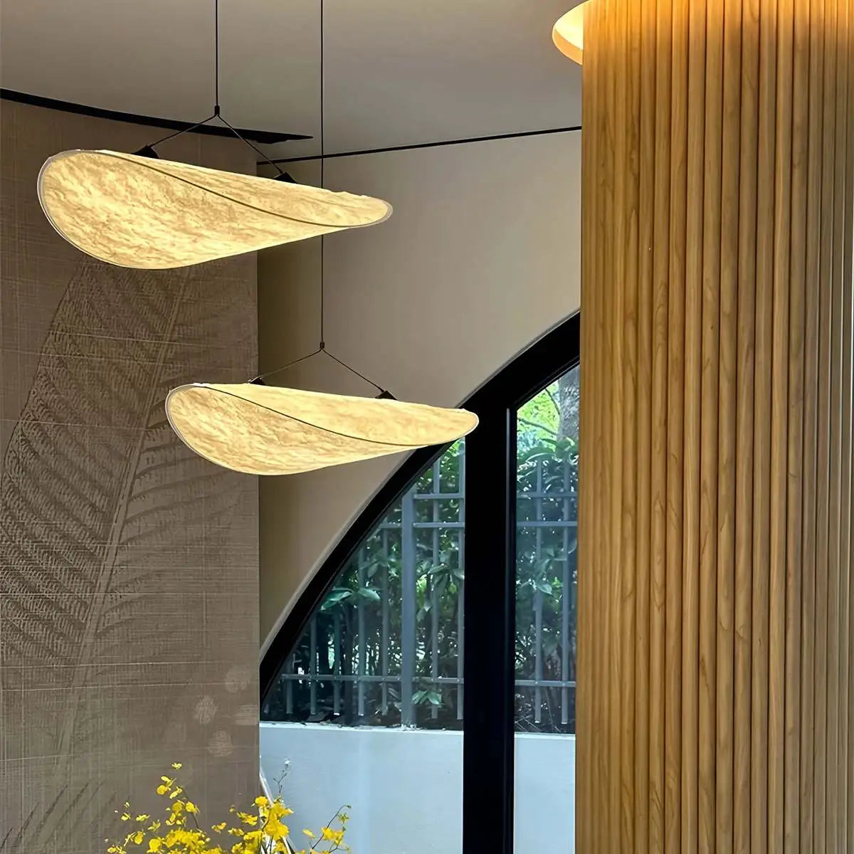 Feyran Zen Art Cloud Shape Silk Pendant Light for Living Room