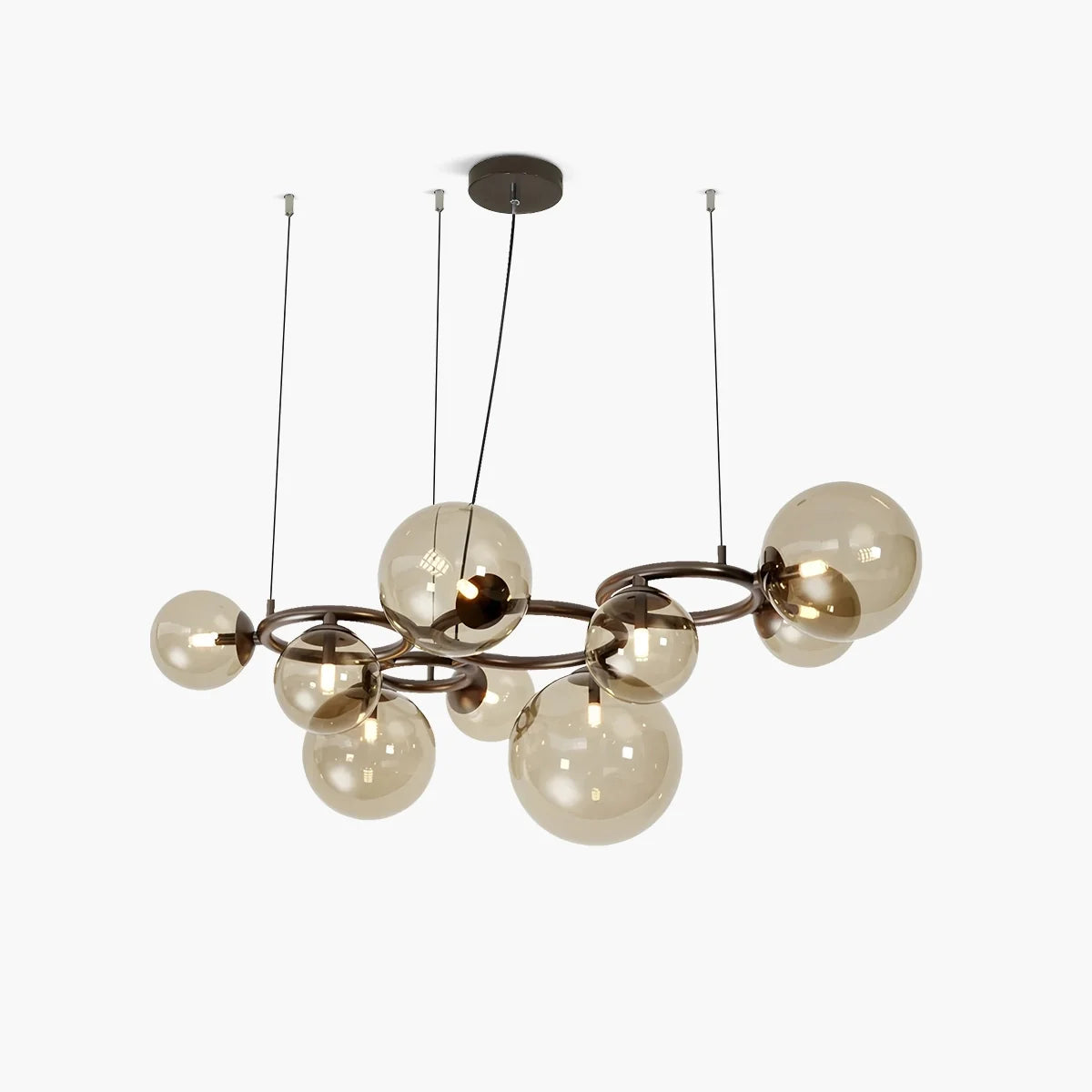 Feyran Luxurious Single-Tone Glass Spheres Chandelier