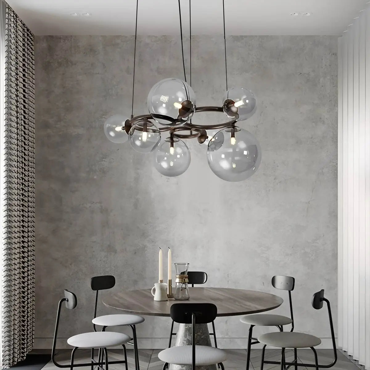 Feyran Luxurious Single-Tone Glass Spheres Chandelier