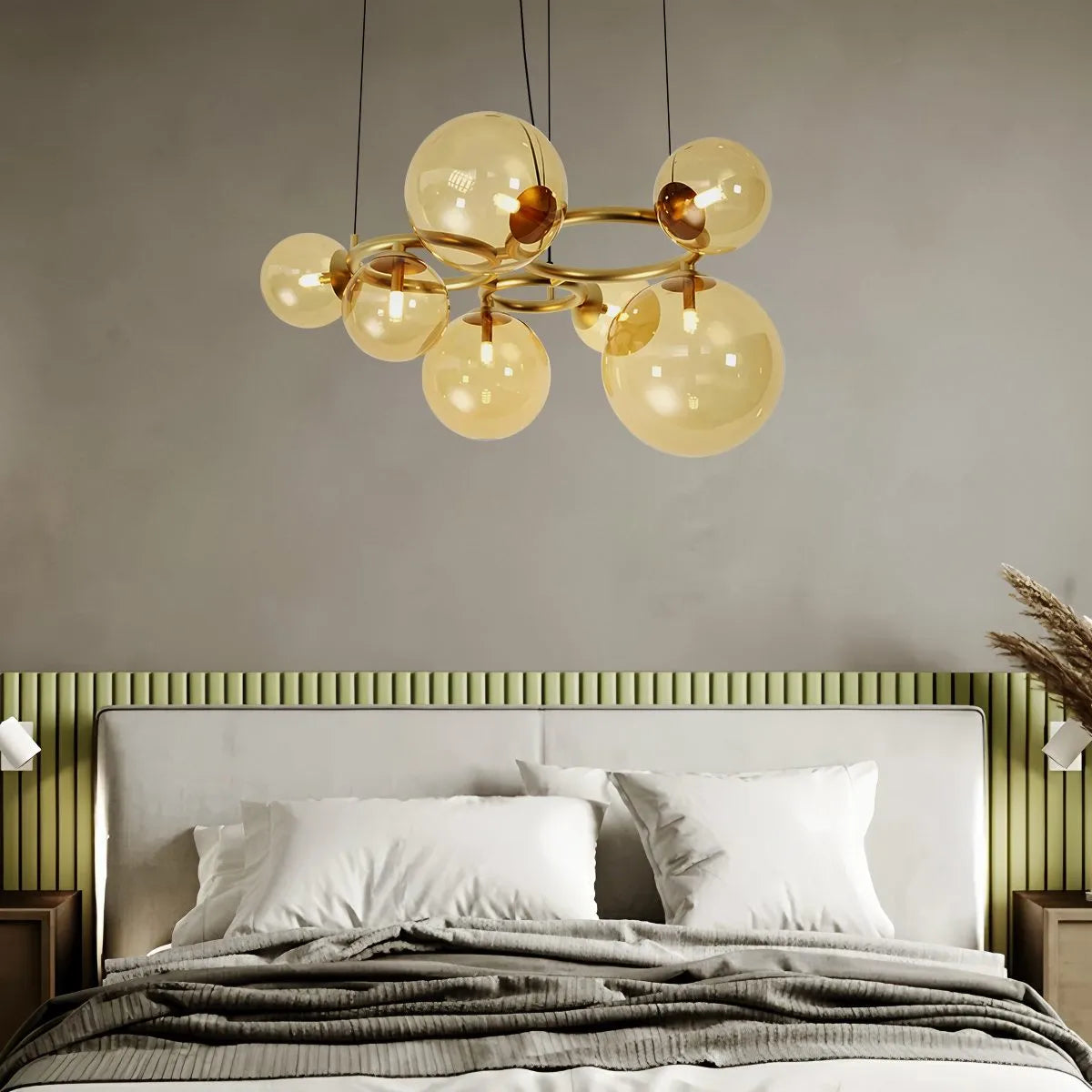 Feyran Luxurious Single-Tone Glass Spheres Chandelier