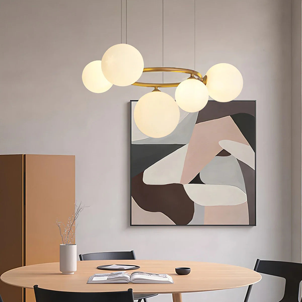 Feyran Luxurious Single-Tone Glass Spheres Chandelier