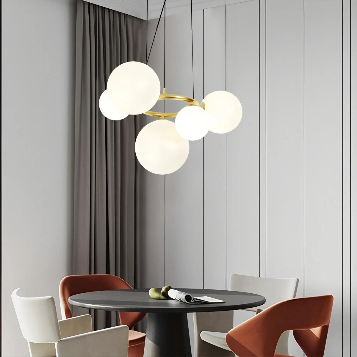 Feyran Luxurious Single-Tone Glass Spheres Chandelier