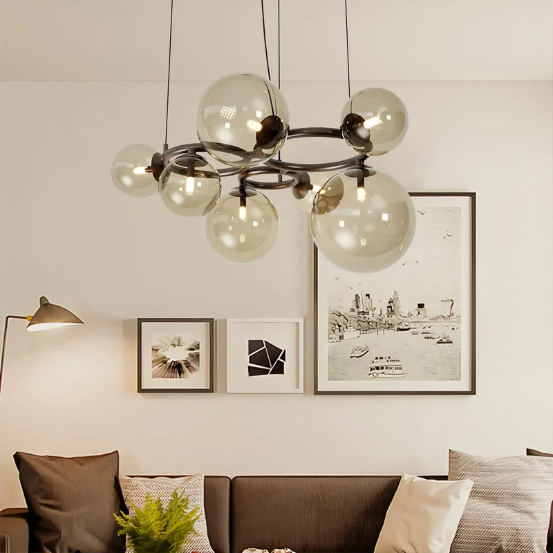 Feyran Luxurious Single-Tone Glass Spheres Chandelier