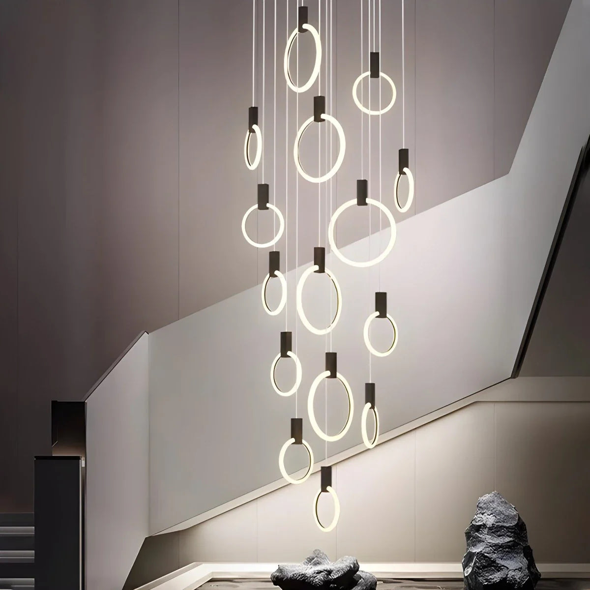 Feyran Modern Large Staircase Hanging Chandelier