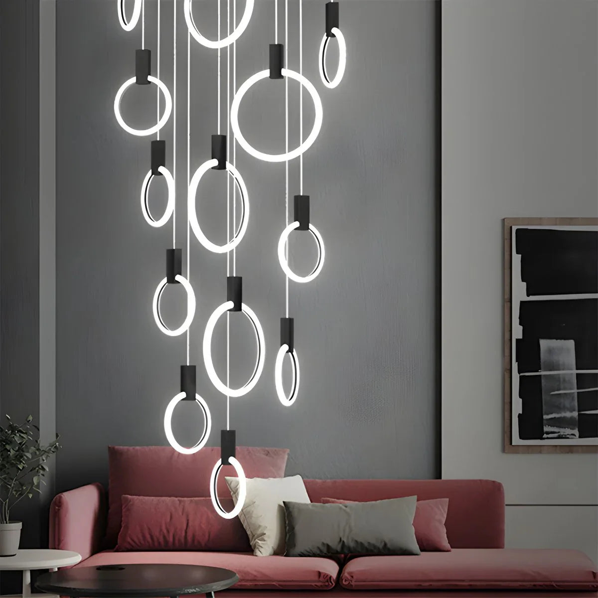 Feyran Modern Large Staircase Hanging Chandelier