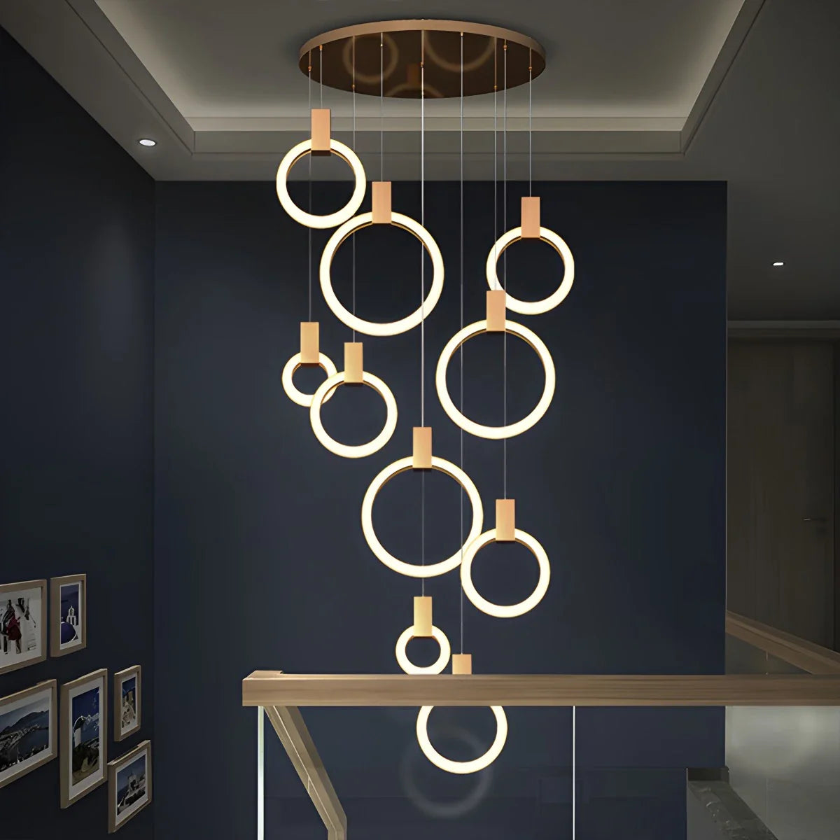 Feyran Modern Large Staircase Hanging Chandelier