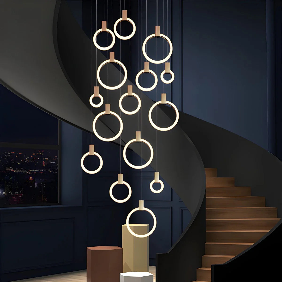 Feyran Modern Large Staircase Hanging Chandelier