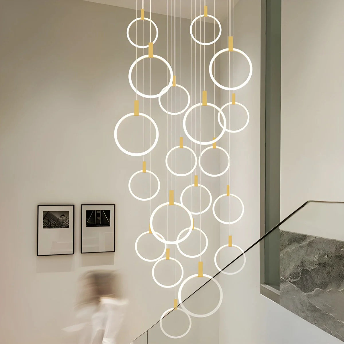 Feyran Modern Large Staircase Hanging Chandelier