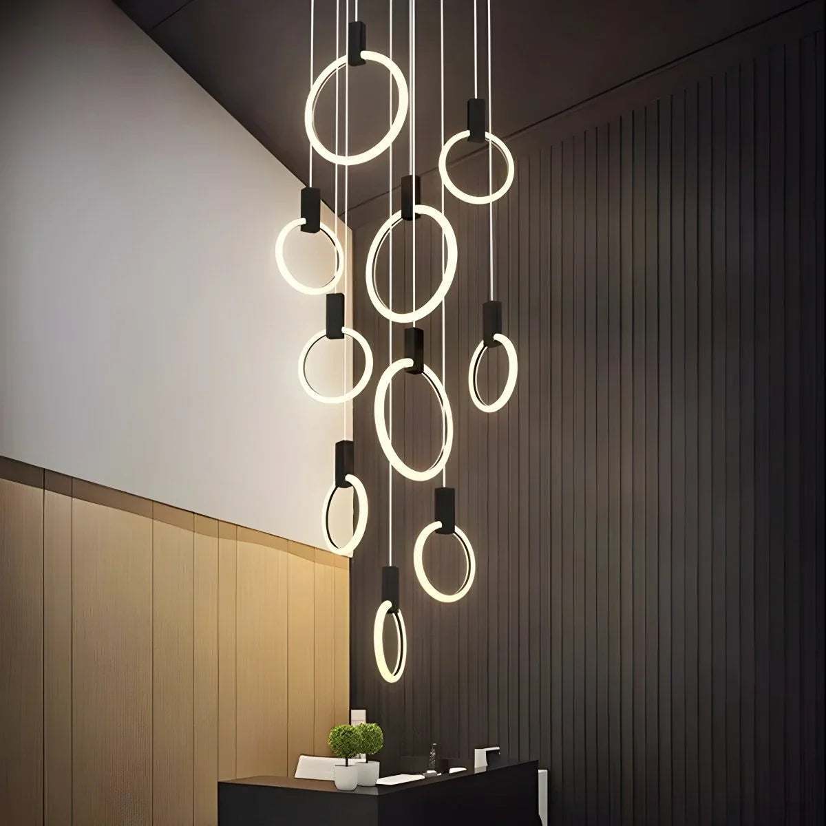 Feyran Modern Large Staircase Hanging Chandelier