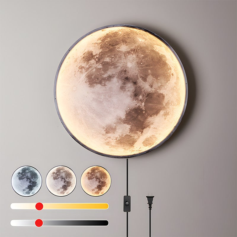 Feyran Moon/Earth Art Mural Wall Lamp
