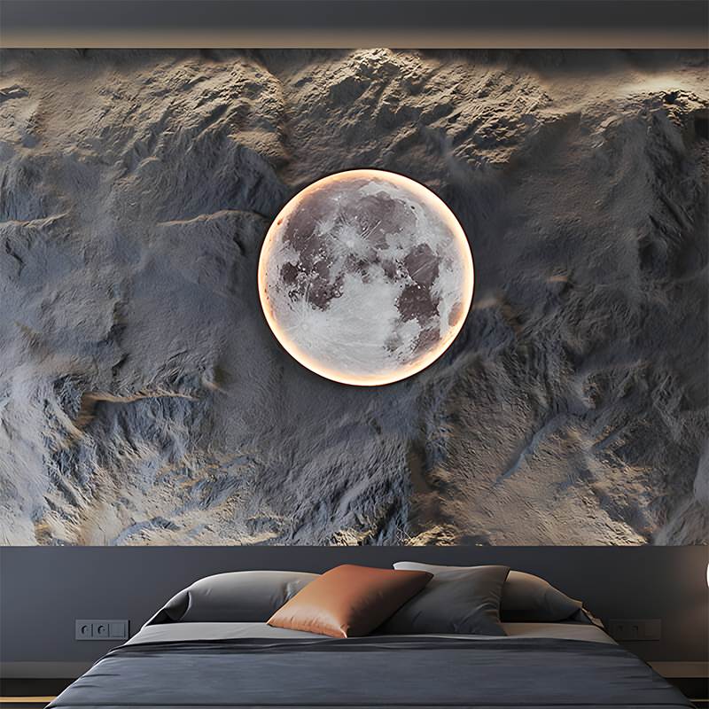 Feyran Moon/Earth Art Mural Wall Lamp