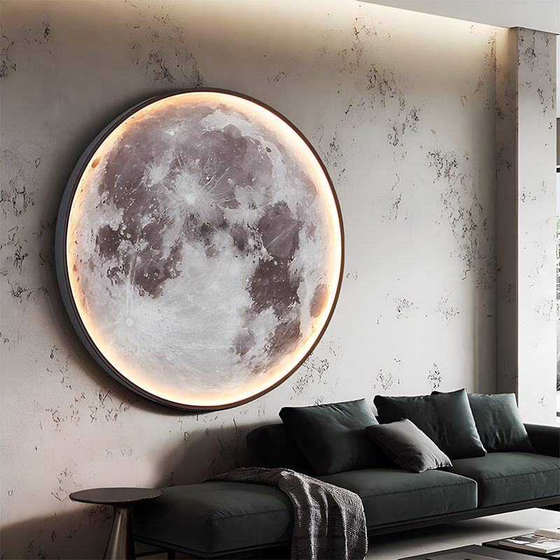 Feyran Moon/Earth Art Mural Wall Lamp