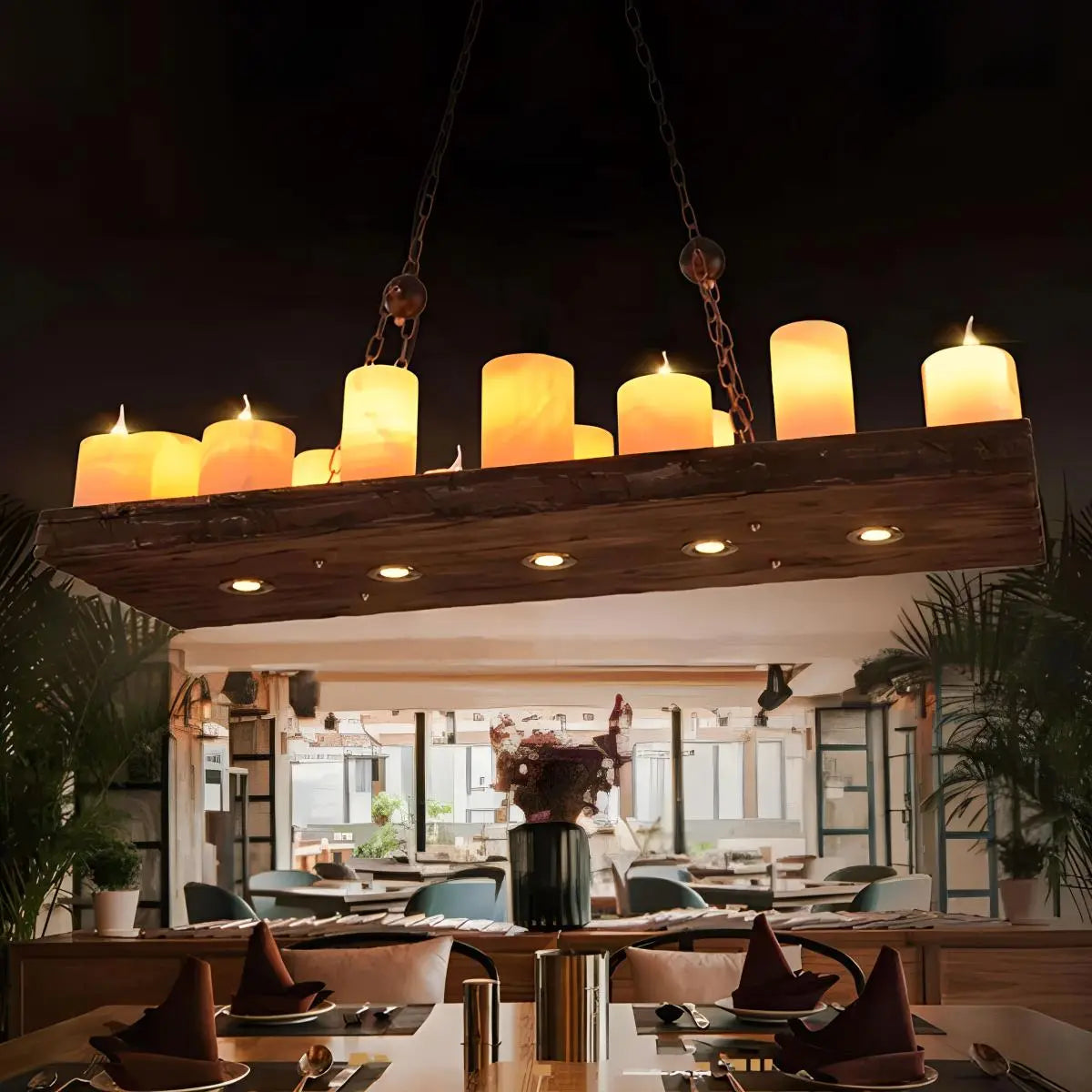 Feyran Austin Farmhouse Candle Chandelier