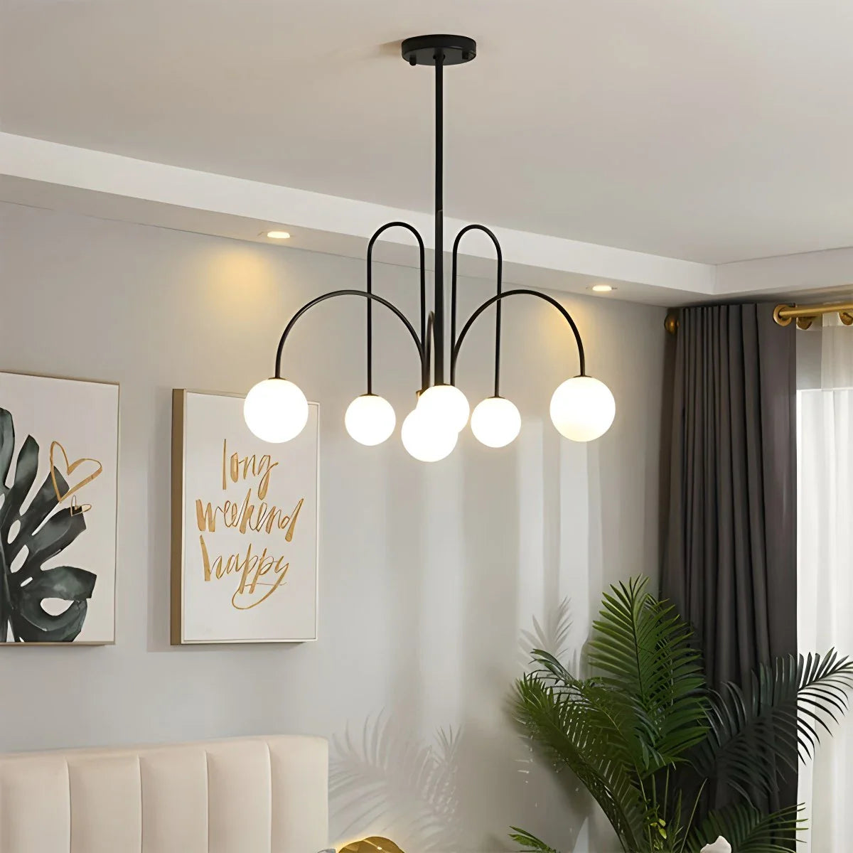Feyran Avi Double Layer Glass Chandelier