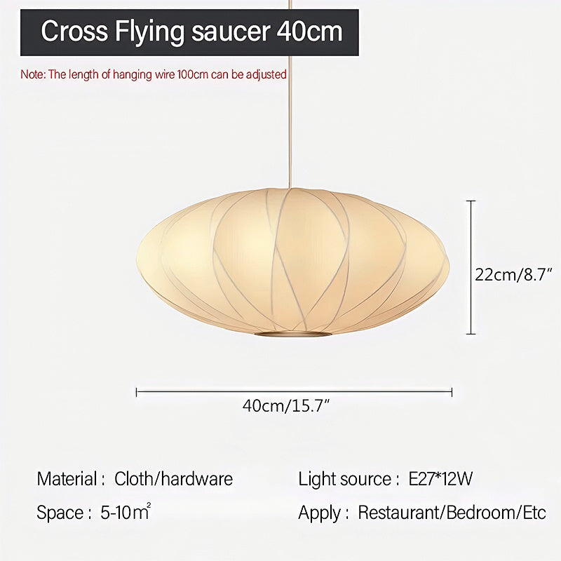 Feyran Vintage LED Silk Lantern Pendant Light