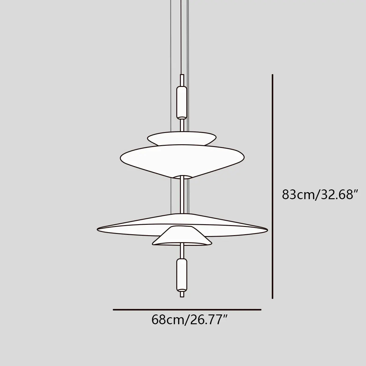 Feyran Layered Disc Pendant Light for Dining Room