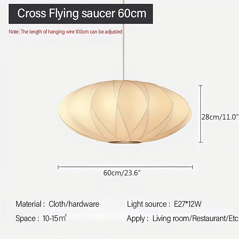 Feyran Vintage LED Silk Lantern Pendant Light