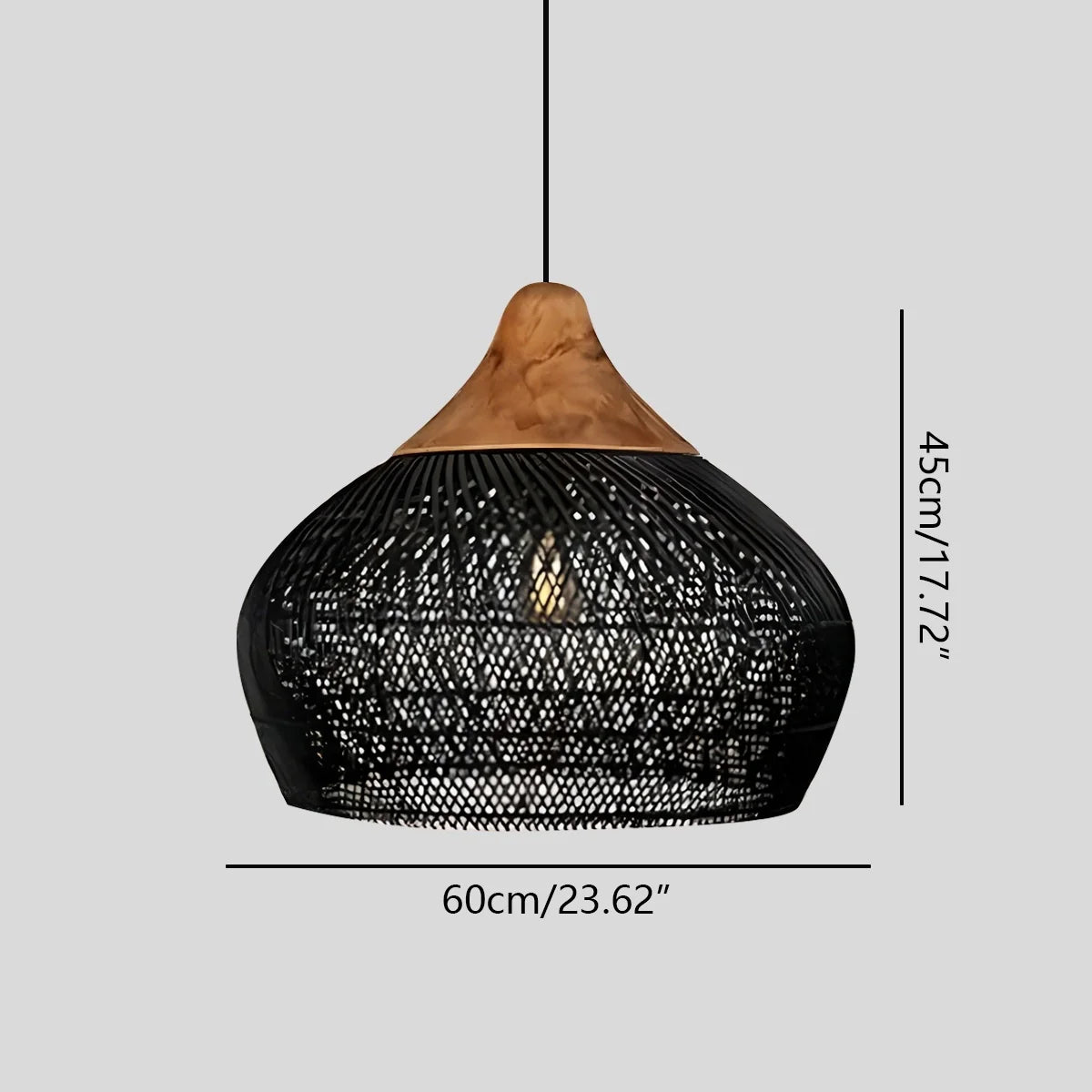 Feyran Rattan Lantern Pendant Light for Dining Room