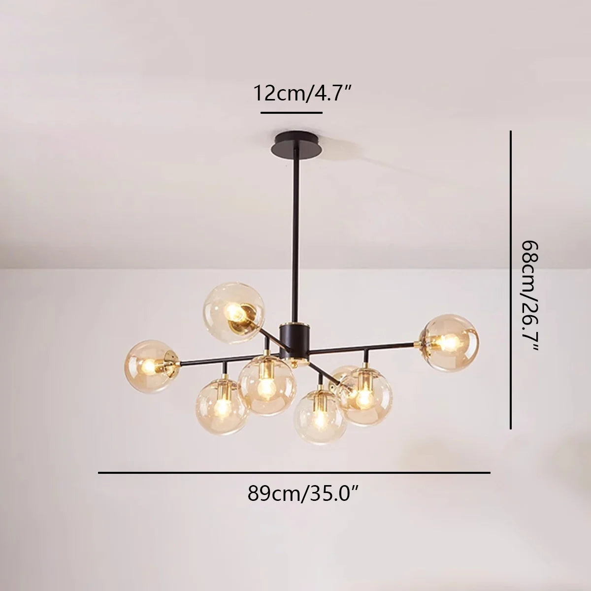 Feyran Camilla Glass Chandelier for Living Room