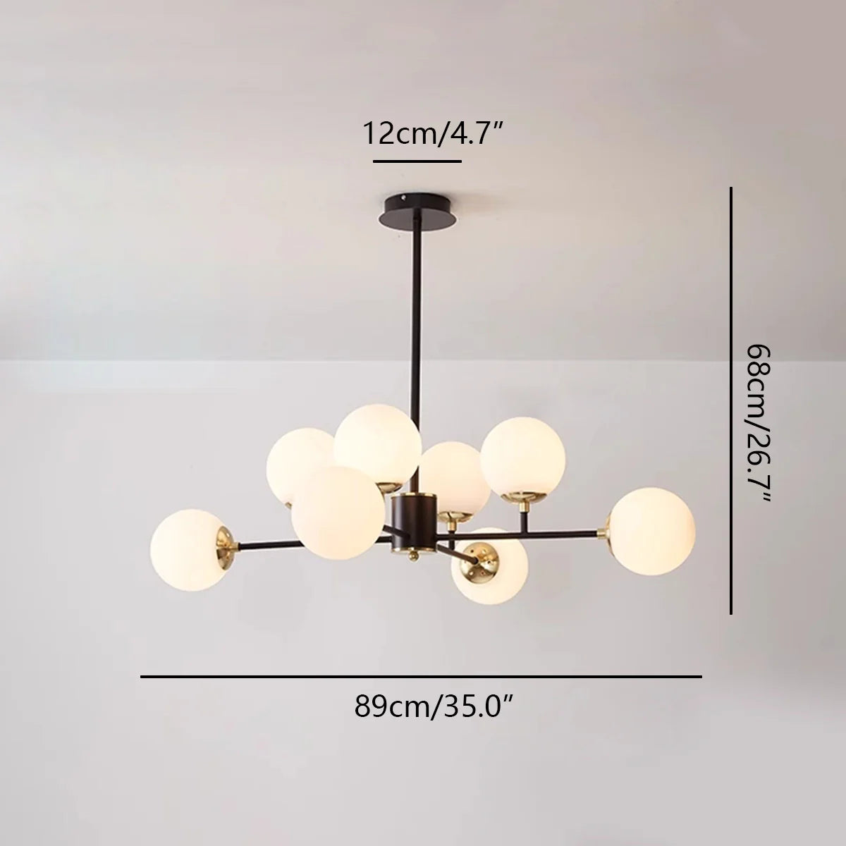 Feyran Camilla Glass Chandelier for Living Room