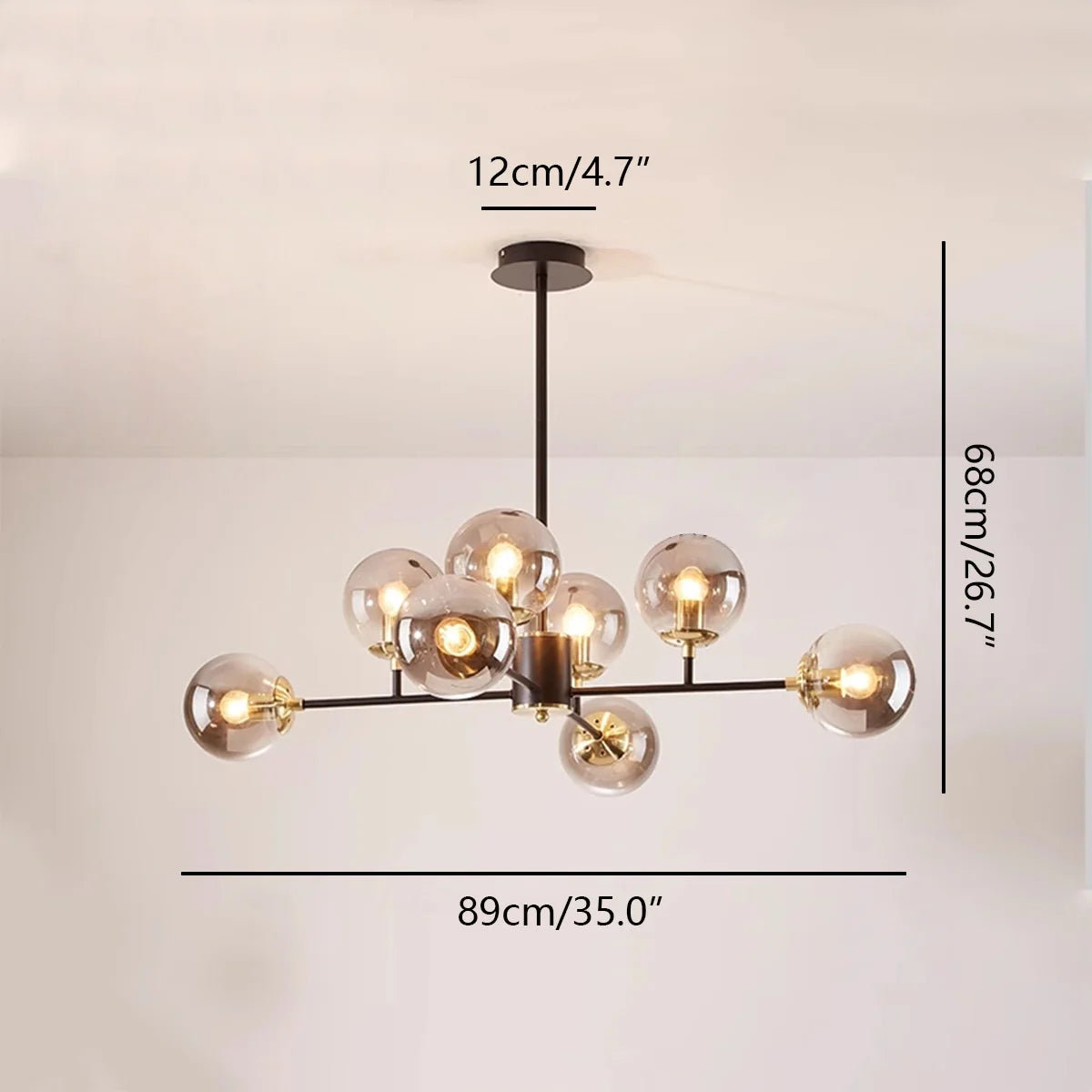 Feyran Camilla Glass Chandelier for Living Room