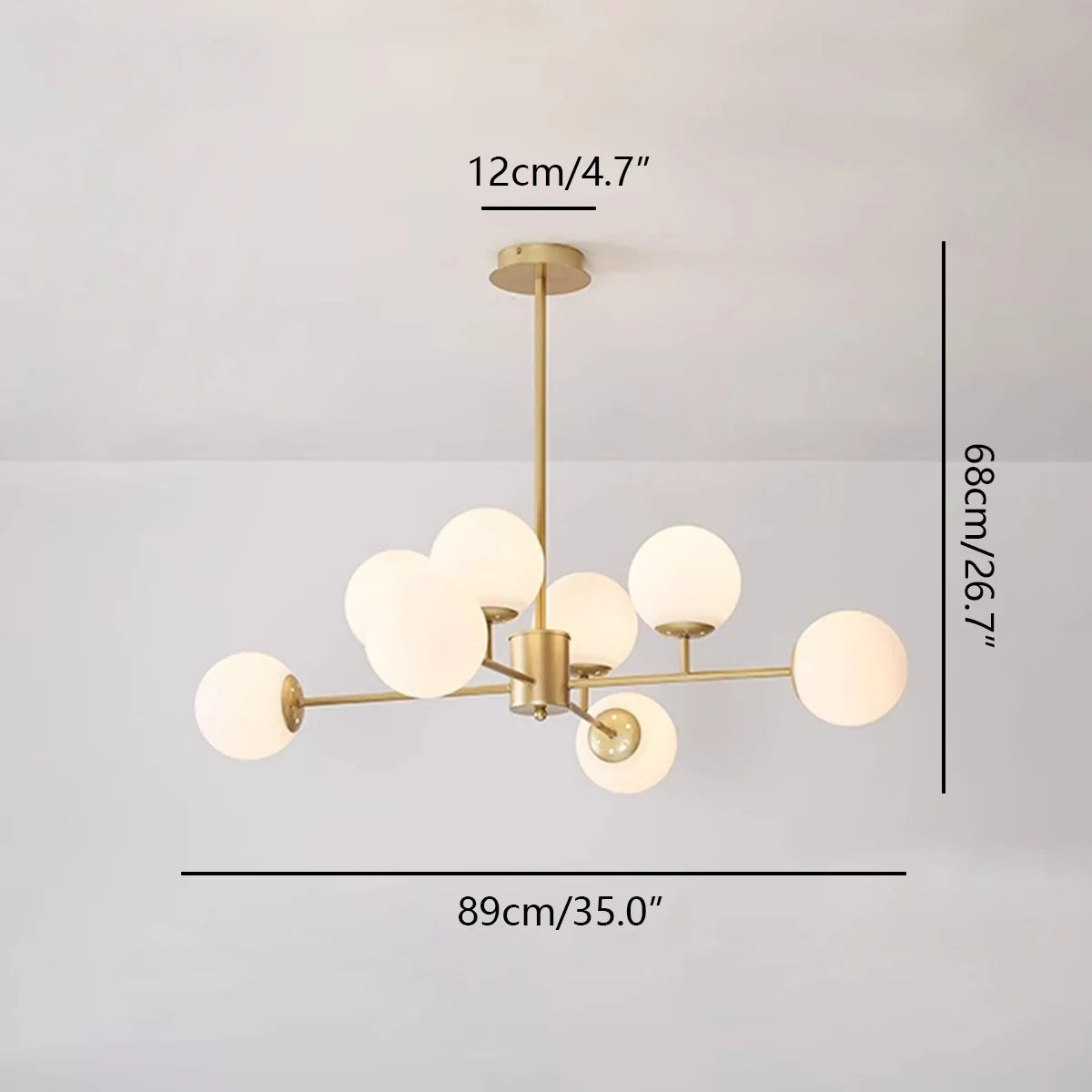 Feyran Camilla Glass Chandelier for Living Room