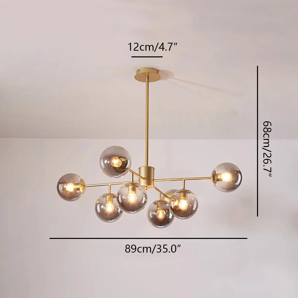 Feyran Camilla Glass Chandelier for Living Room