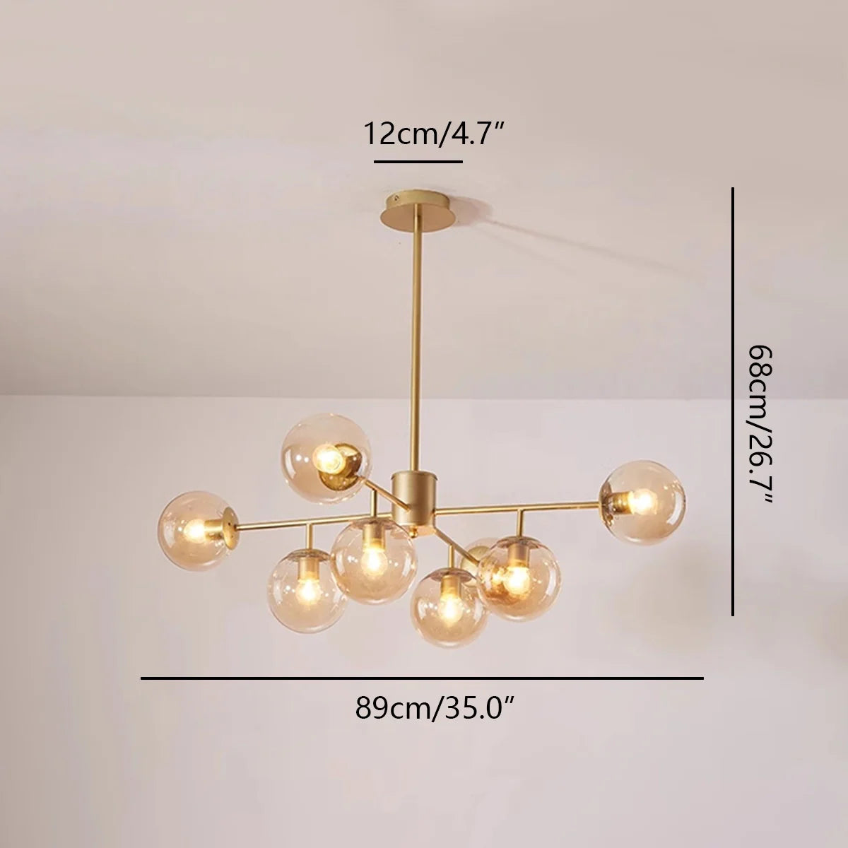 Feyran Camilla Glass Chandelier for Living Room