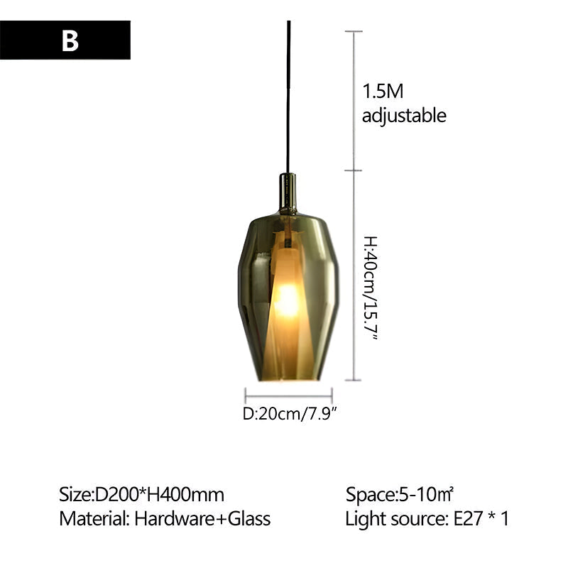 Feyran Modern Minimalist LED Glass Pendant Light for Kitchen