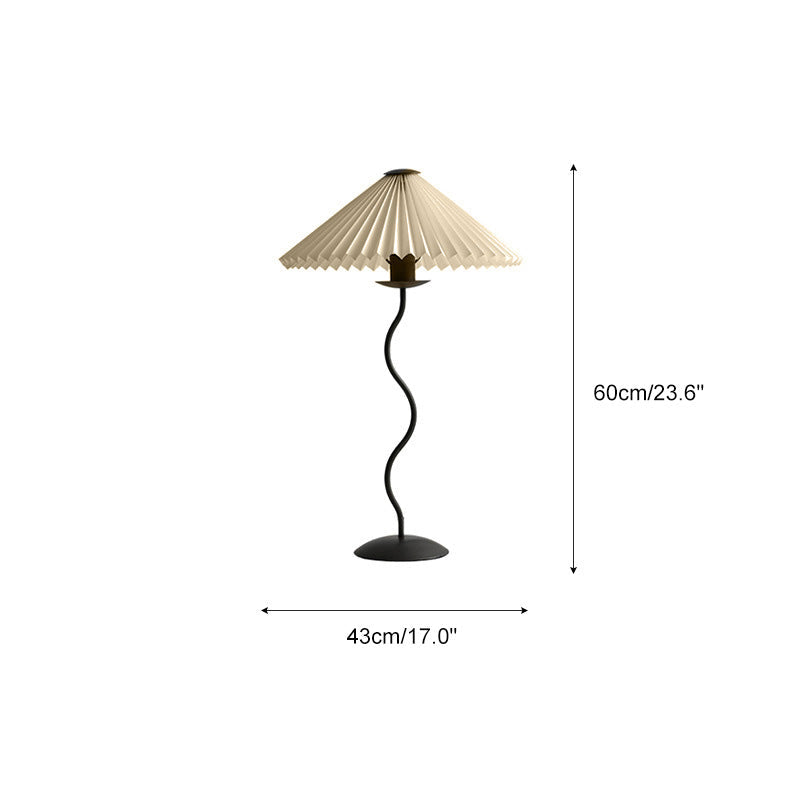 Feyran Pleated Squiggle Floor & Table Lamp
