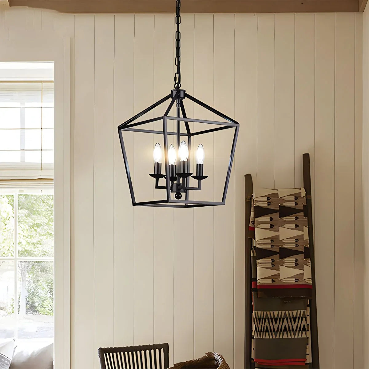 Feyran Bird Cage Iron Pendant Lamp for Dining Room