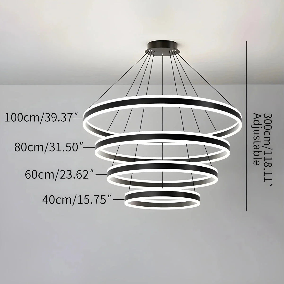 Feyran Circle Layered Living Room Chandelier