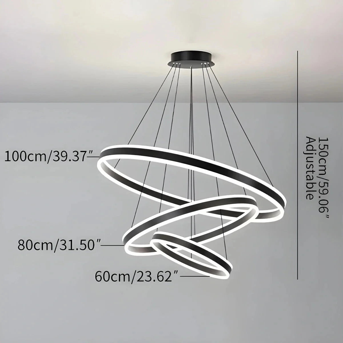Feyran Circle Layered Living Room Chandelier
