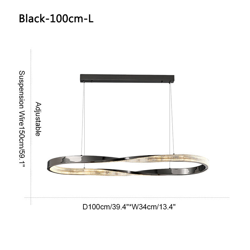 Feyran Modern Simple Mobius Circle Chandelier