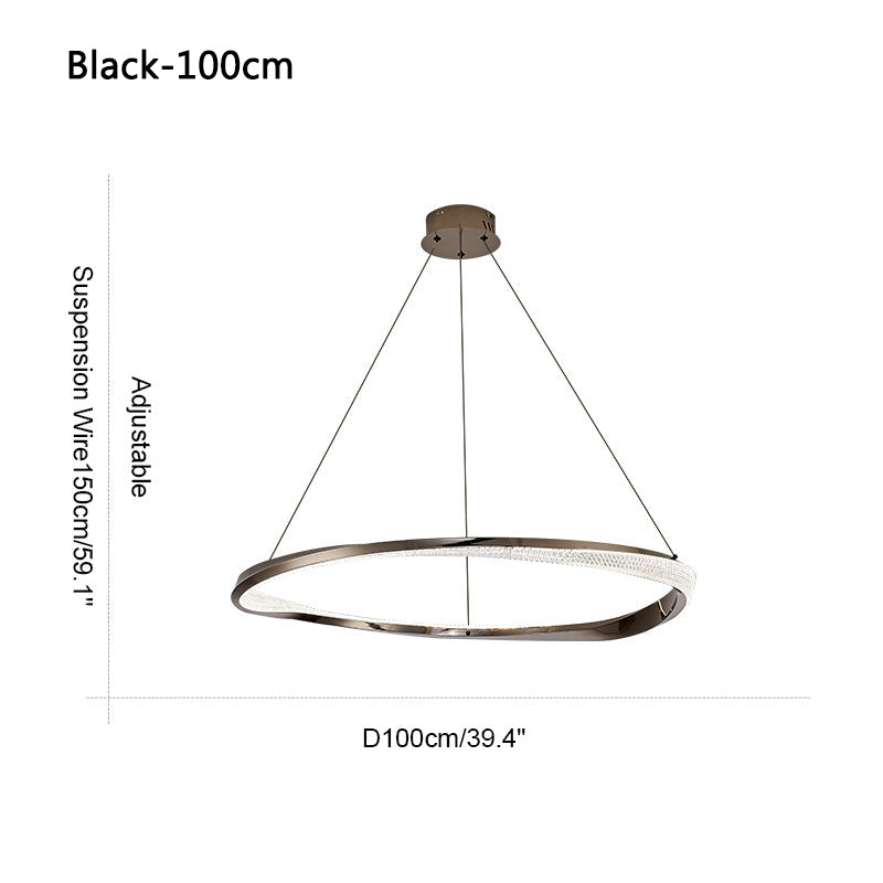 Feyran Modern Simple Mobius Circle Chandelier