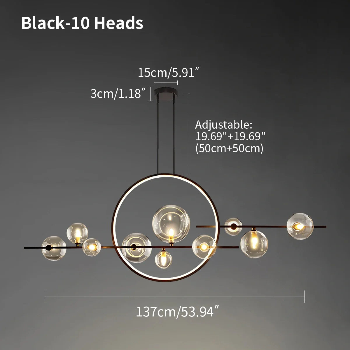 Feyran Archipelago Modern Glass Ball Chandelier