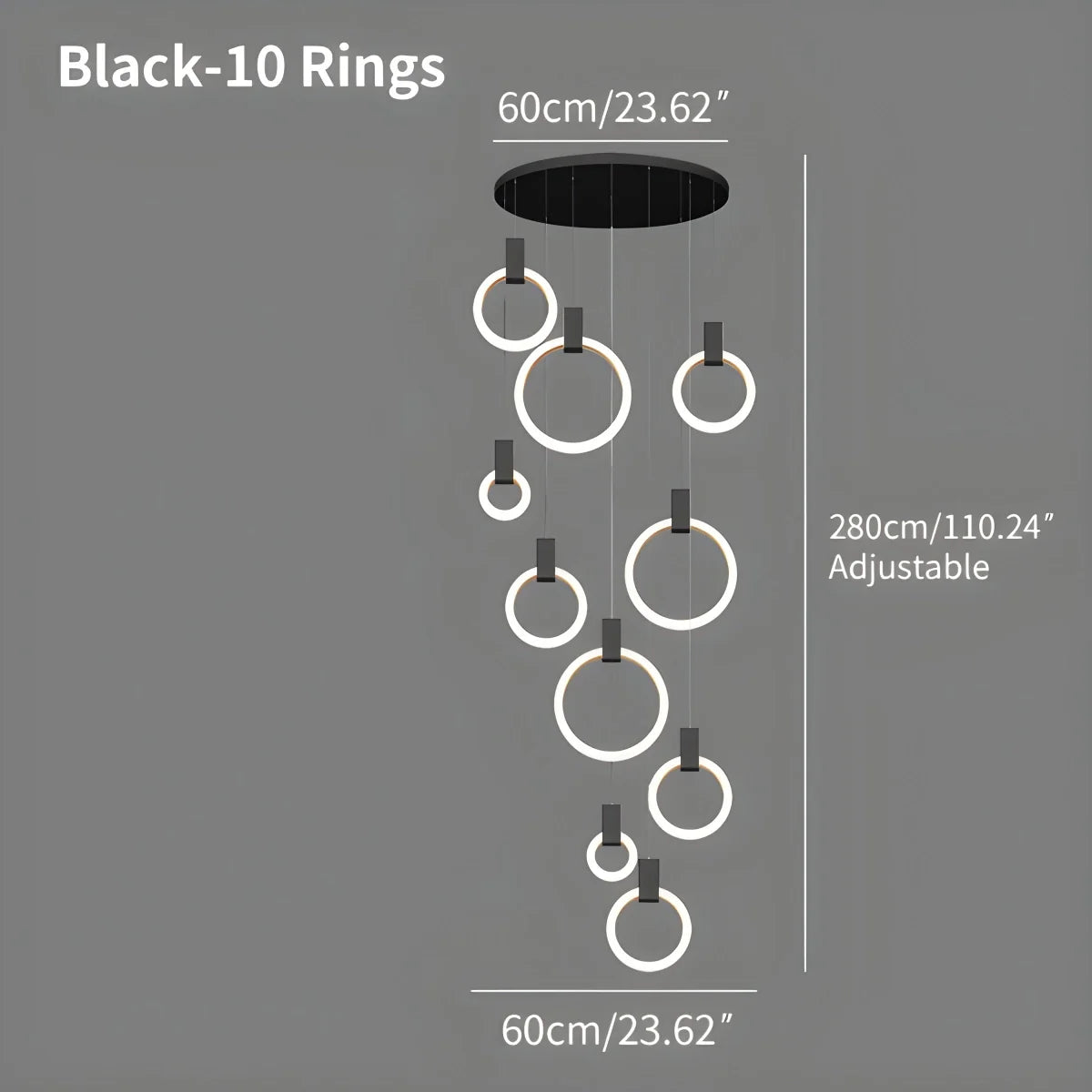 Feyran Modern Large Staircase Hanging Chandelier