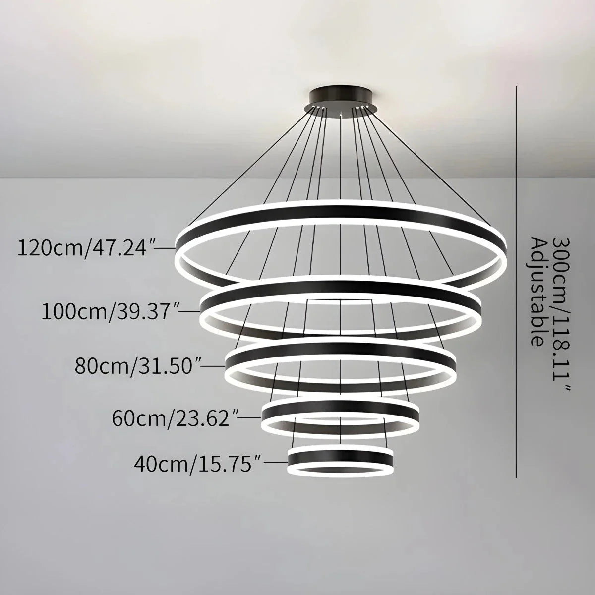 Feyran Circle Layered Living Room Chandelier