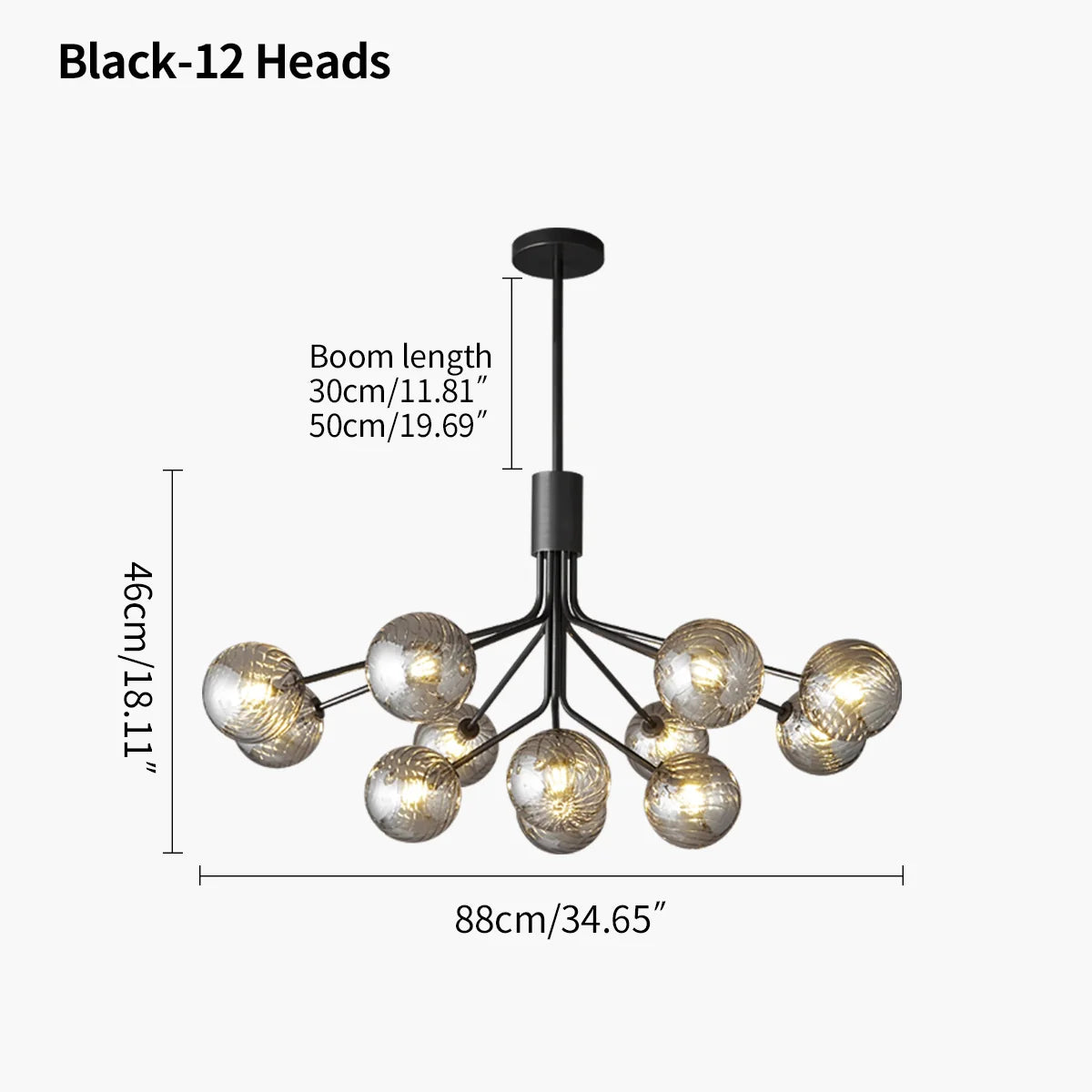 Feyran All Copper Magic Bean Glass Chandelier