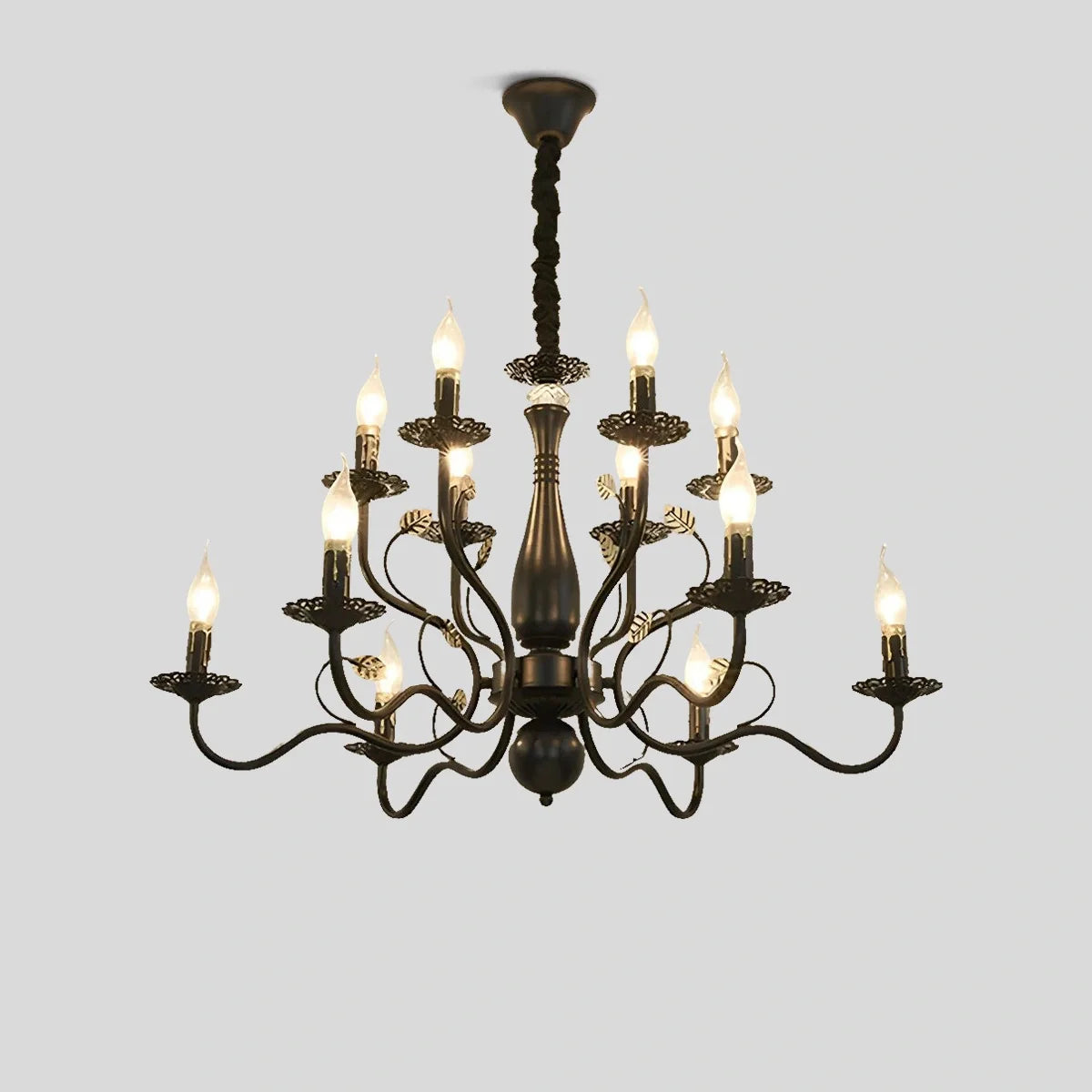 Feyran Double Layered Candle Chandelier for Dining Room